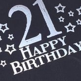 21st Birthday Black Scrapbook, Guest Book Or Photo Album with Silver Script